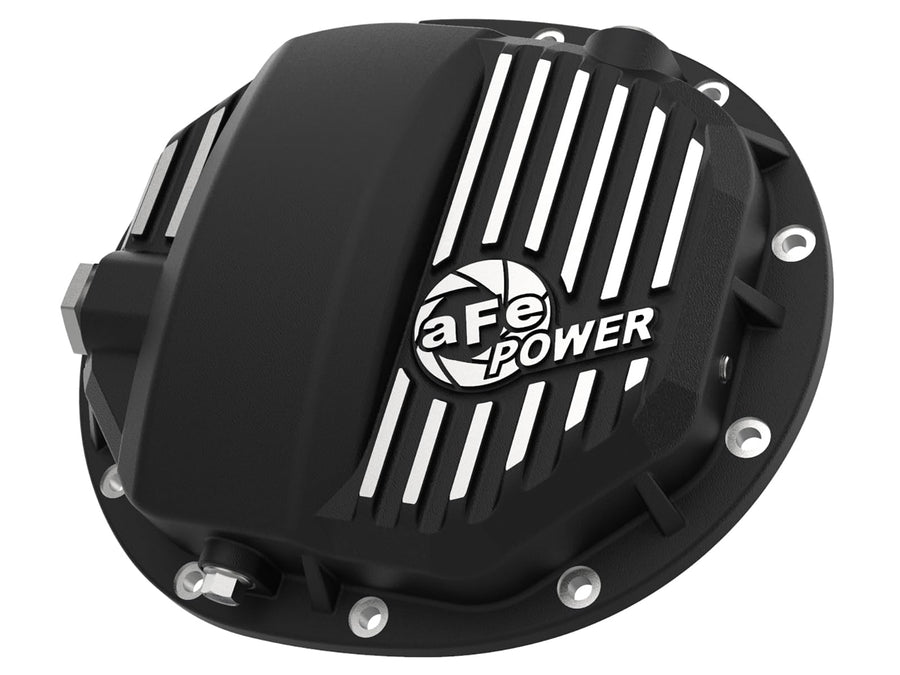 aFe POWER Rear Differential Cover Pro Series Black w/Machined Fins - #46-71120B - GM Silverado/Sierra 1500 14-23 (AAM 9.5/9.76)