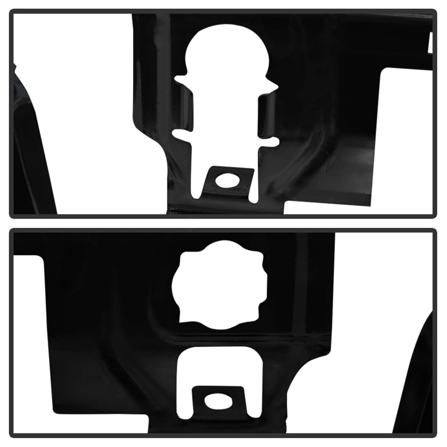 Chevy 1500 14-18 / GMC Sierra 1500 14-18 Spyder (with Park Assist Sensor Holes Bumper Shell Only Hardware NOT Included) Rear Steel Bumper - Black (Part Link # GM1102563 OEM # 23112252)