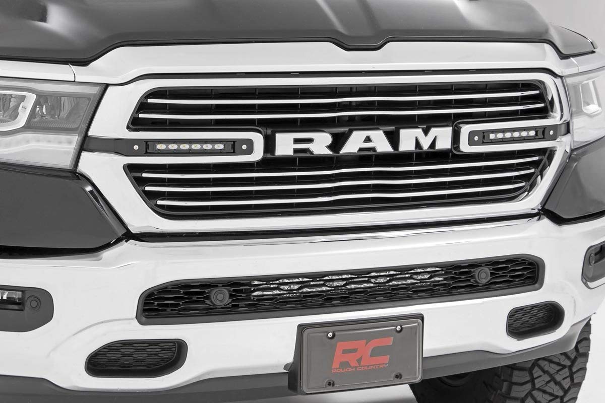 Dual Black Series Rough Country 6" LED Grille Kit for 19-24 Ram 1500-70783