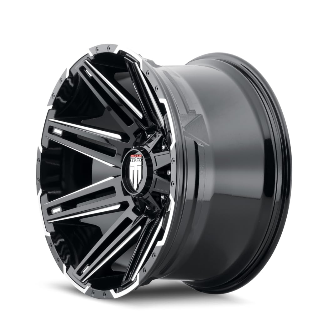 BOOM-AT1903 AMERICAN TRUXX Black Wheel with Aluminum (20 x 9. inches /0 x 0 mm, -12 mm Offset)