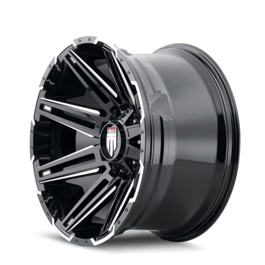 BOOM-AT1903 AMERICAN TRUXX Black Wheel with Aluminum (20 x 9. inches /0 x 0 mm, -12 mm Offset)