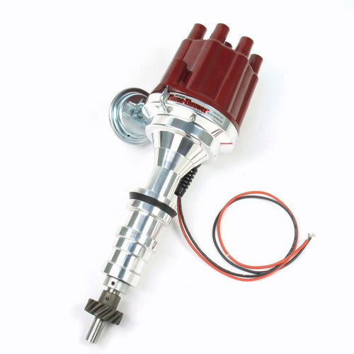 Pertronix D7133701 Flame-Thrower Red Cap Billet Electronic Distributor with Ignitor III Technology for Ford FE 352-428 Vacuum Advance