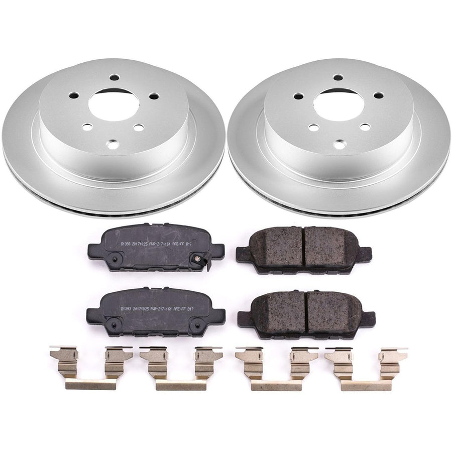 Power Stop Rear CRK8021 Z17 Evolution Geomet Coated Brake Kit For INFINITI FX35, INFINITI F, INFINITI Q50, INFINITI Q60, INFINITI Q70, INFINITI Q70L, INFINITI Q, INFINITI QX70 [Model Specific]