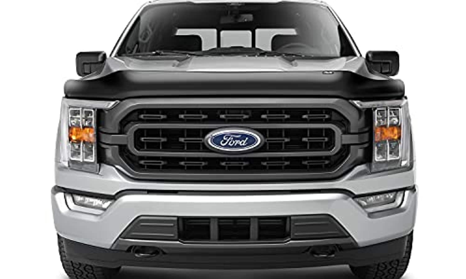 Bugflector Hood Shield / Protector Auto Ventshade [AVS] | Fits 2021 - 2025 Ford F-150, (Excludes Tremor, Platinum, King Ranch) | High Profile Bug Deflector - 1 pc., Dark Smoke | 23621