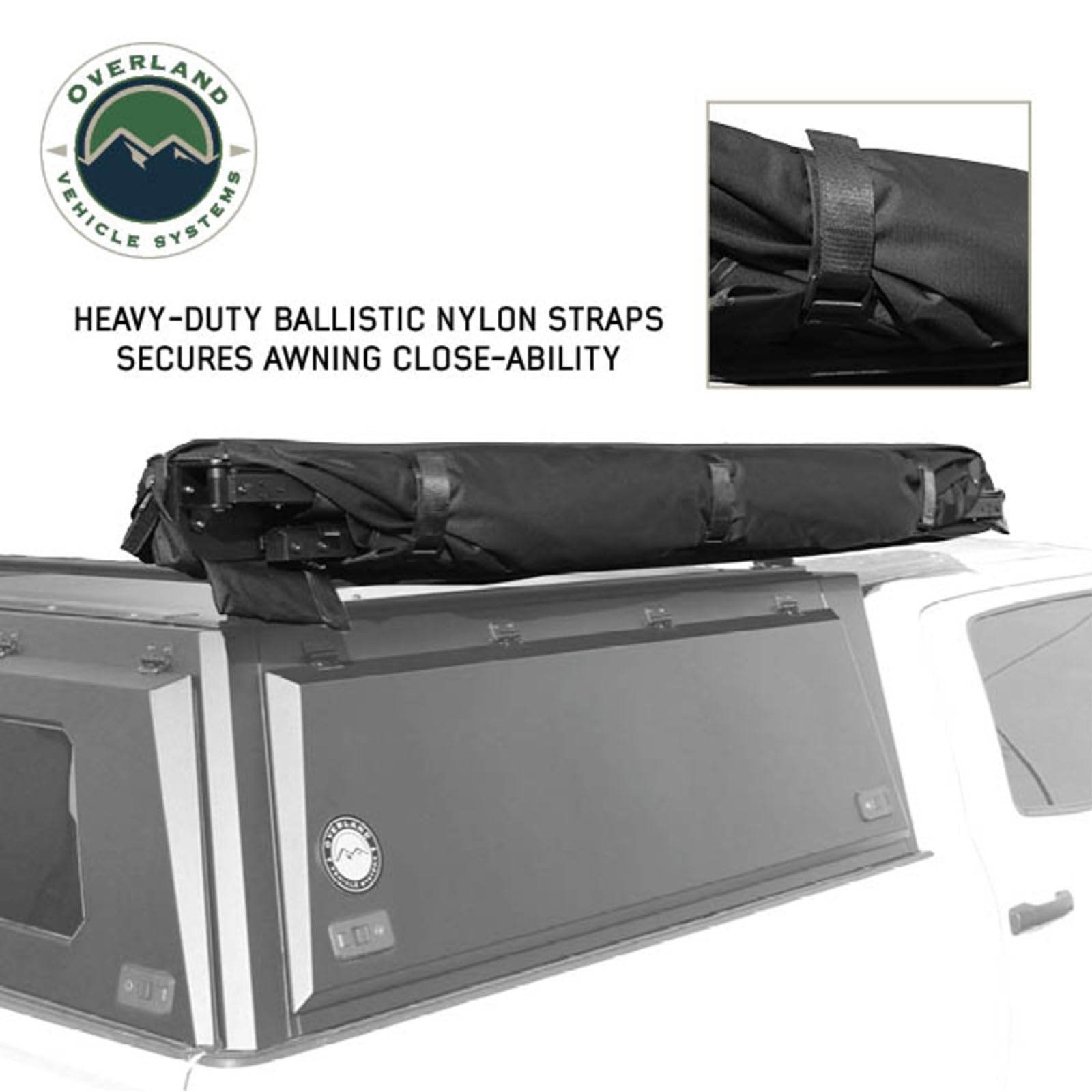 XD Nomadic Overland Vehicle Systems 2.0-6.5' Awning with Lights | Black Out Fabric | Includes Universal Travel Cover