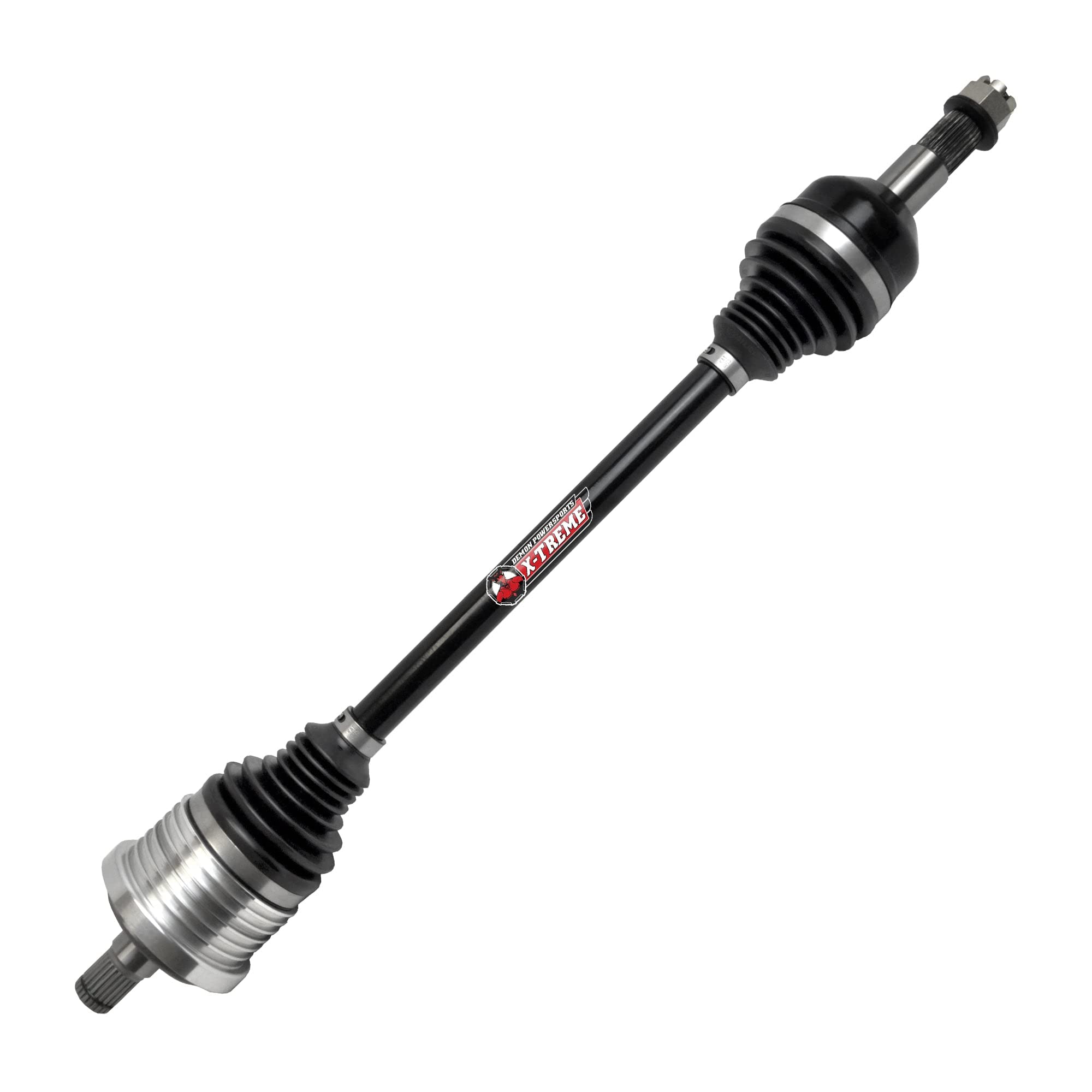 Demon Powersports Xtreme Heavy Duty Rear Left/Right Axle for (2014-18) Can Am Maverick 1000, 4340 Chromoly Steel Re-Engineered Cage Design, Larger Components & Dual Heat Treated to Increase Strength