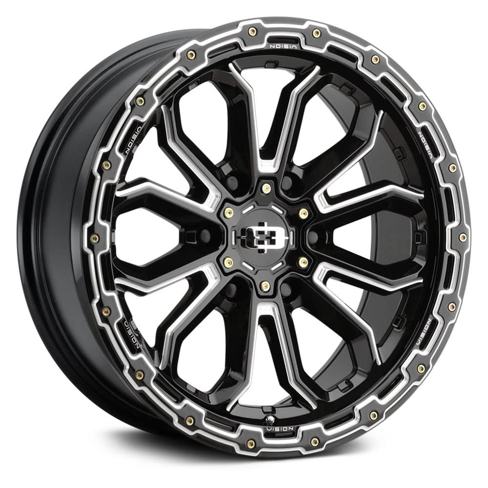 405 Vision Korupt 18x9 8x6.5" +12mm Black/Milled Wheel Rim 18" Inch