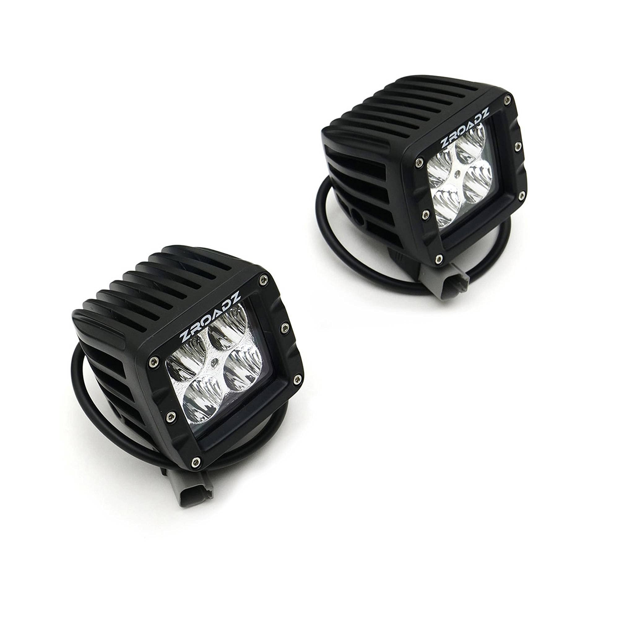 ZROADZ 2-LED Pod Light KIT Black A-Pillar Z365631-KIT2 2008-2010 FORD F250/350