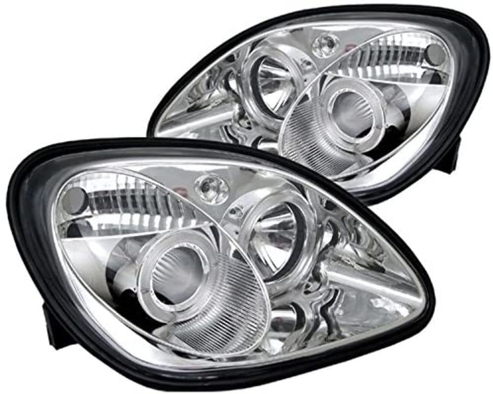 LED Halo Spyder Auto Projector Headlights Chrome/Clear 5011206