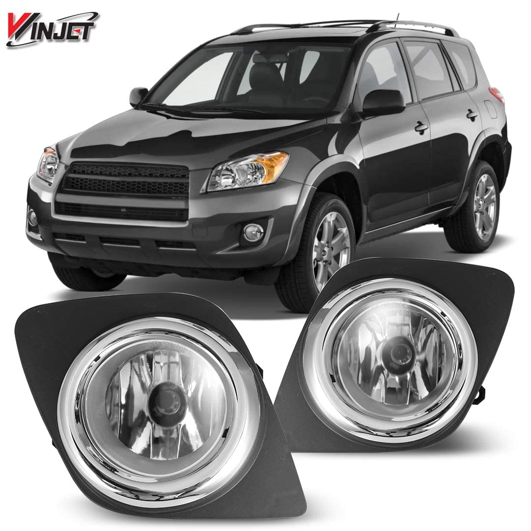 OEM Series Winjet for [2009 2010 2011 2012 Toyota RAV4] Driving Fog Lights + Switch + Wiring Kit