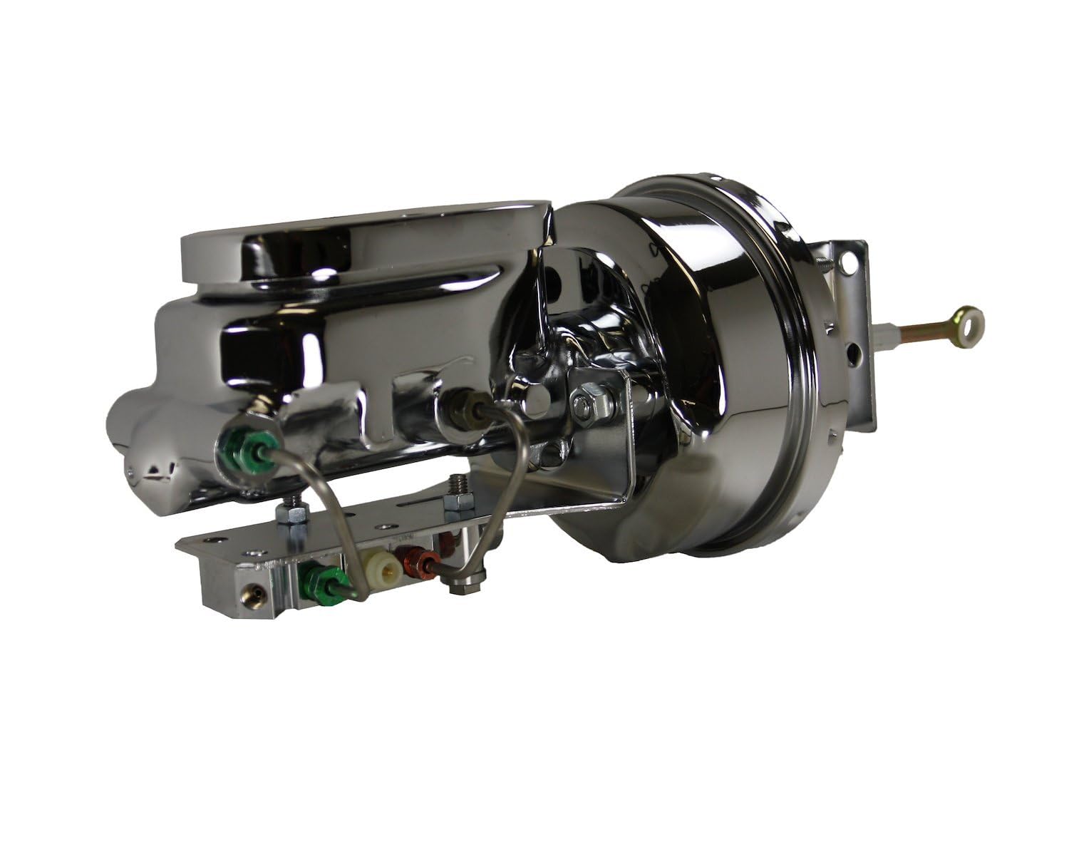 Chrome 7" Power Brake Booster for Front Disc and Rear Drum Brakes for 1964-66 Ford Mustang with Automatic Transmission