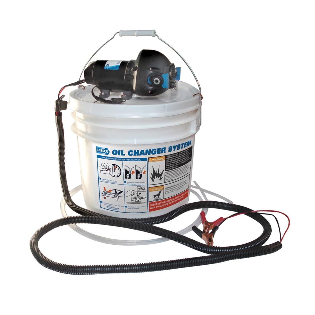 Jabsco Oil Change DIY System w/Pump & 3.5 Gallon Bucket