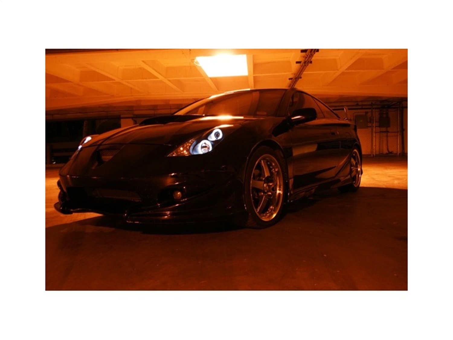 LED Halo Spyder Auto Projector Headlights Black/Clear 5011848