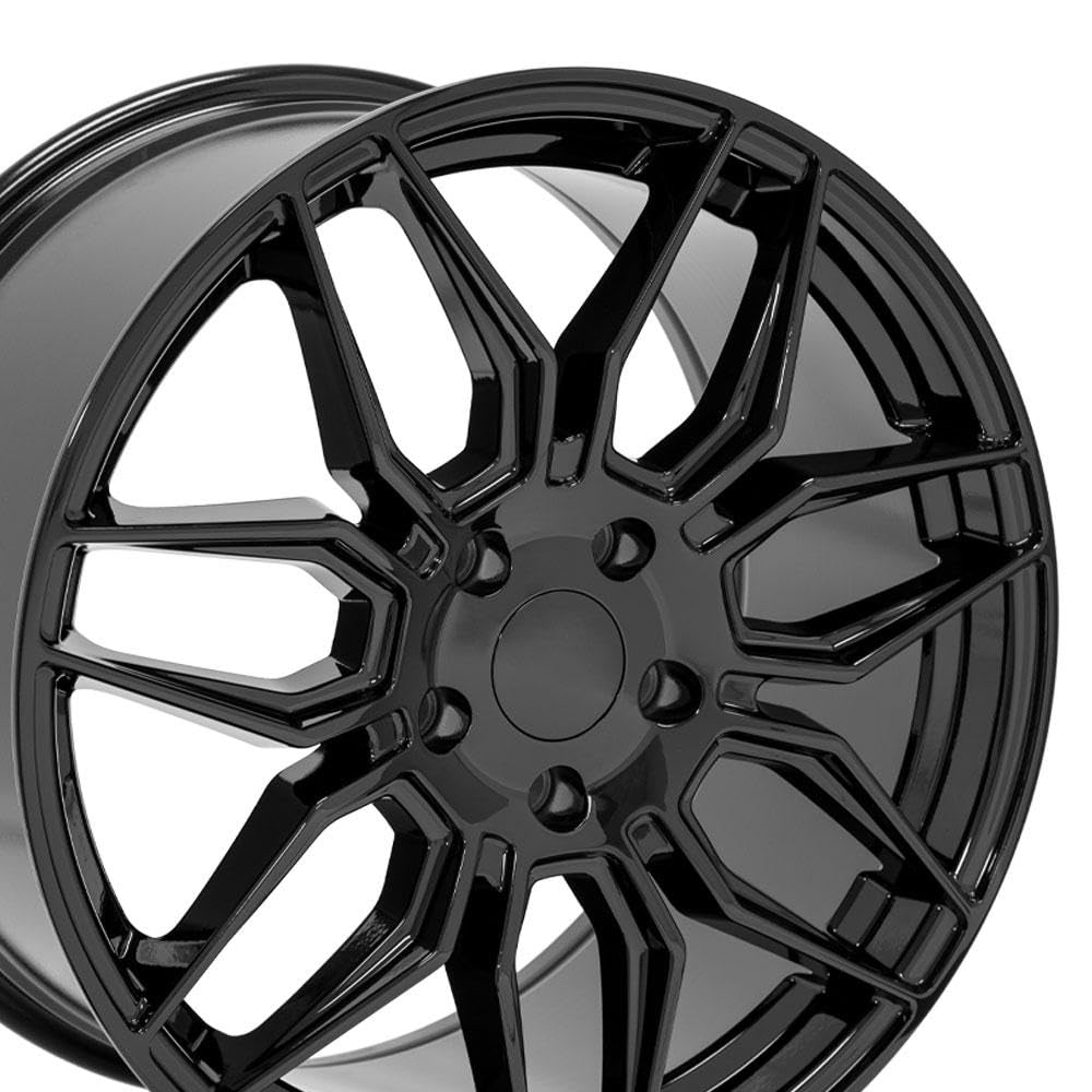 19 Inch OE Wheels CV03C Rim Fits Corvette C8 Z06 Style 5x120.65 19x10 Gloss Black - Hollander 95580 (1)
