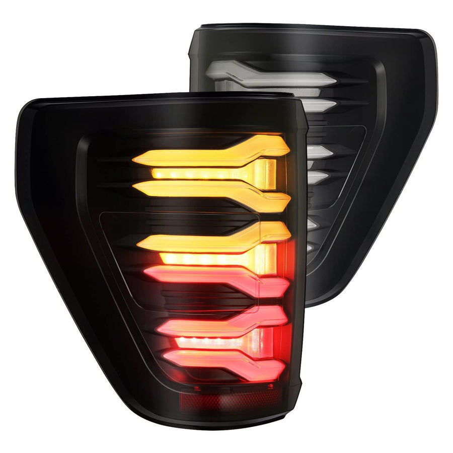 LUXX-Series Alpharex Black/Smoke Sequential Fiber Optic LED Tail Lights
