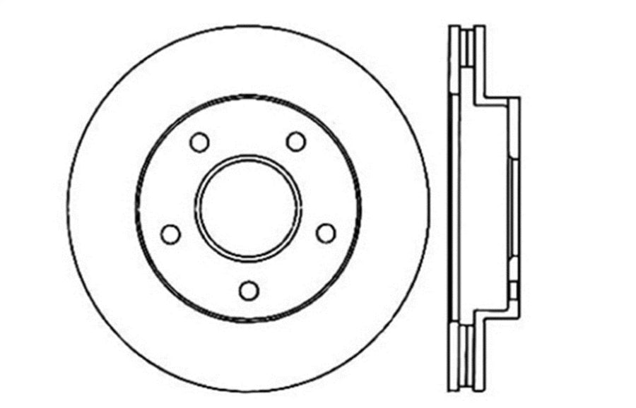 StopTech Sport 128.66006L Cross Drilled Brake Rotor; Front and Rear Left