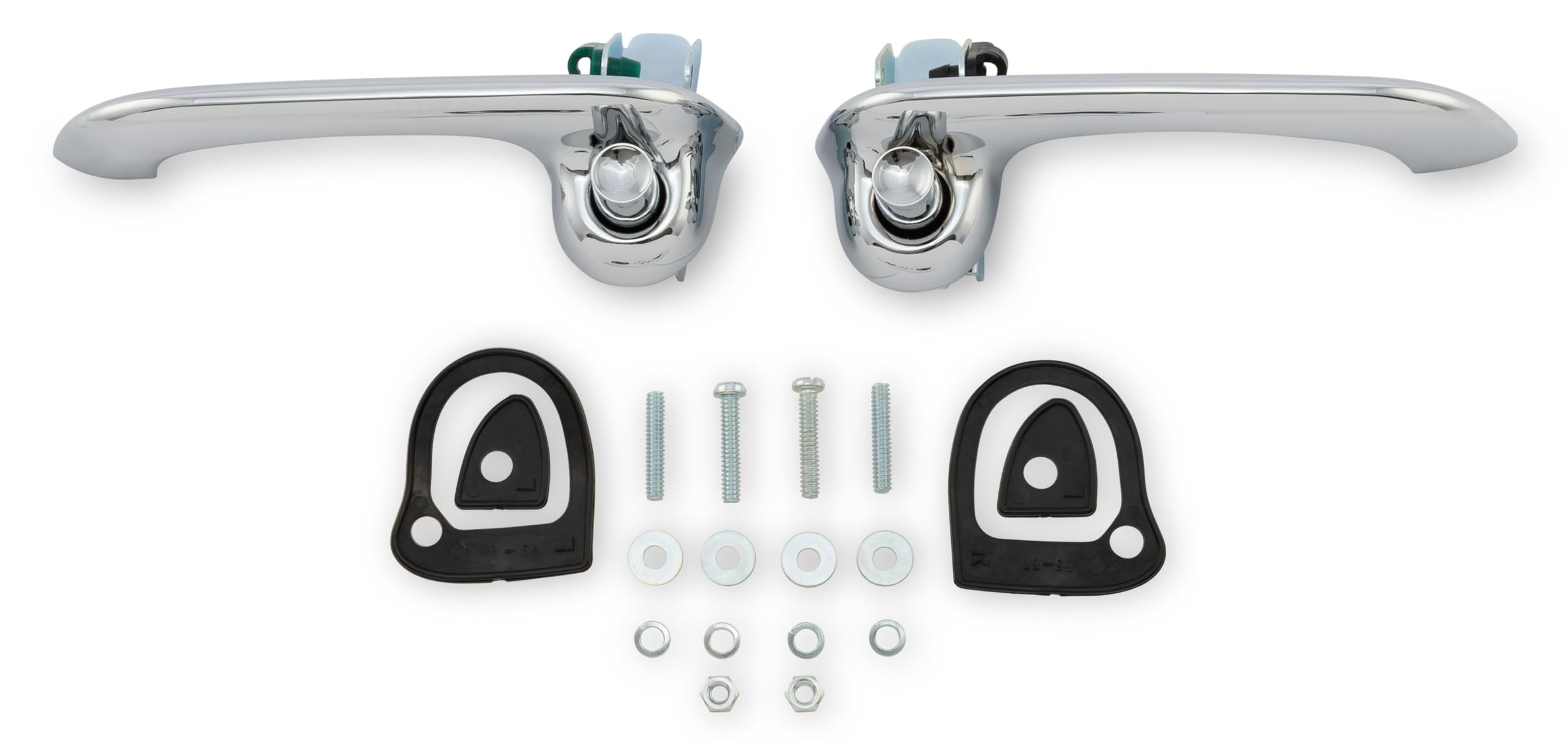 Scott Drake Chrome Show-Quality Door Handles Compatible with 1964-1966/1969-1970 Ford Mustang, C4DZ-6222404/5A
