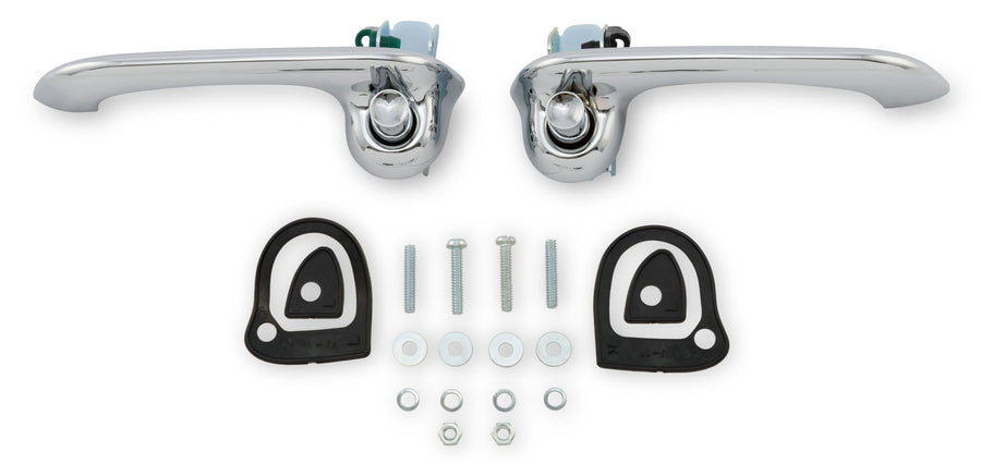 Scott Drake Chrome Show-Quality Door Handles Compatible with 1964-1966/1969-1970 Ford Mustang, C4DZ-6222404/5A