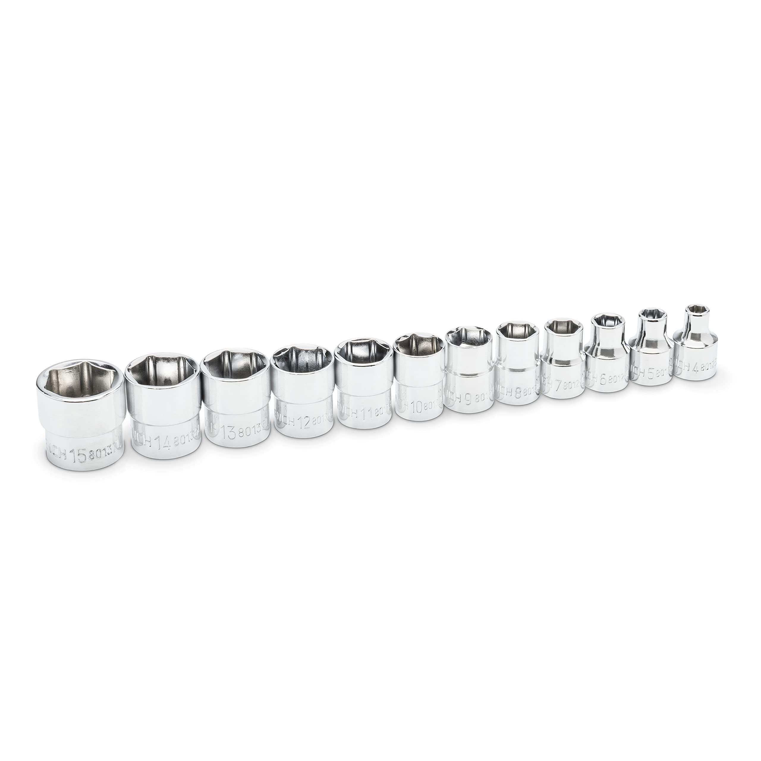12 Piece GEARWRENCH 1/4" Drive 6 Point MM Stubby Socket Set - 81394