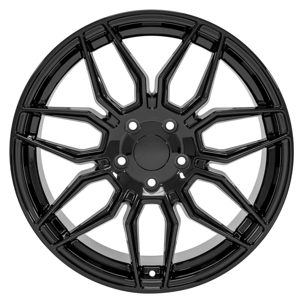 19 Inch OE Wheels CV03C Rim Fits Corvette C8 Z06 Style 5x120.65 19x10 Gloss Black - Hollander 95580 (1)
