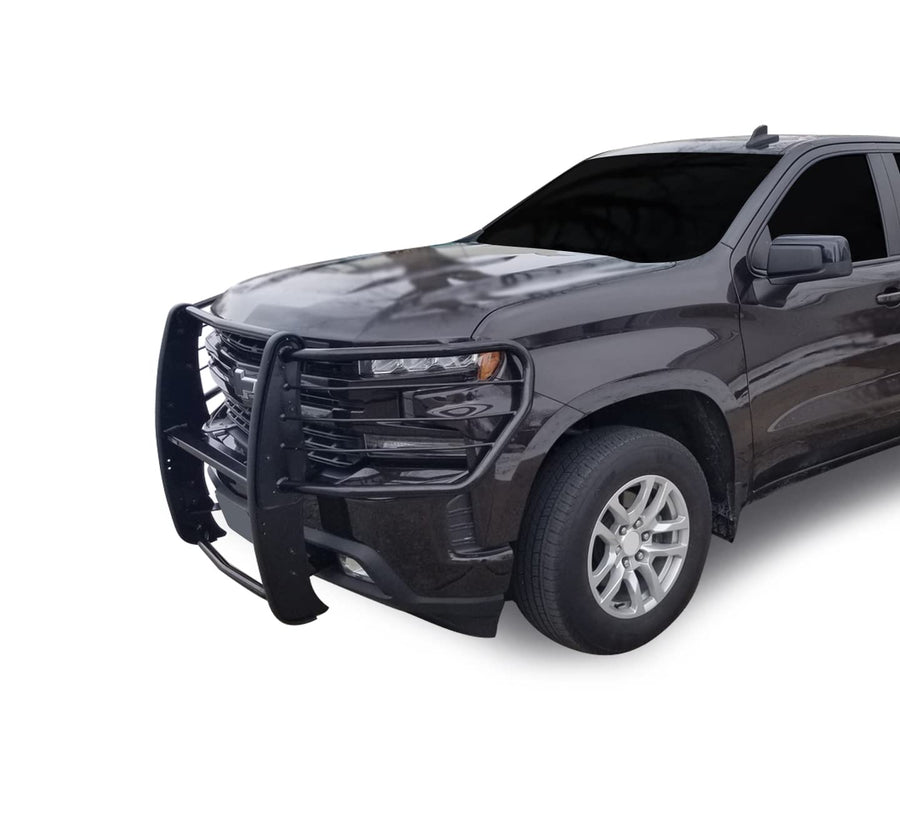Off Road Black Horse Grille Guard Modular Black Compatible with 2019-2021 Chevrolet Silverado 1500/2022 Chevrolet Silverado 1500 LTD (Excl. 2019 Silverado 1500 LTD)-17GT29MA