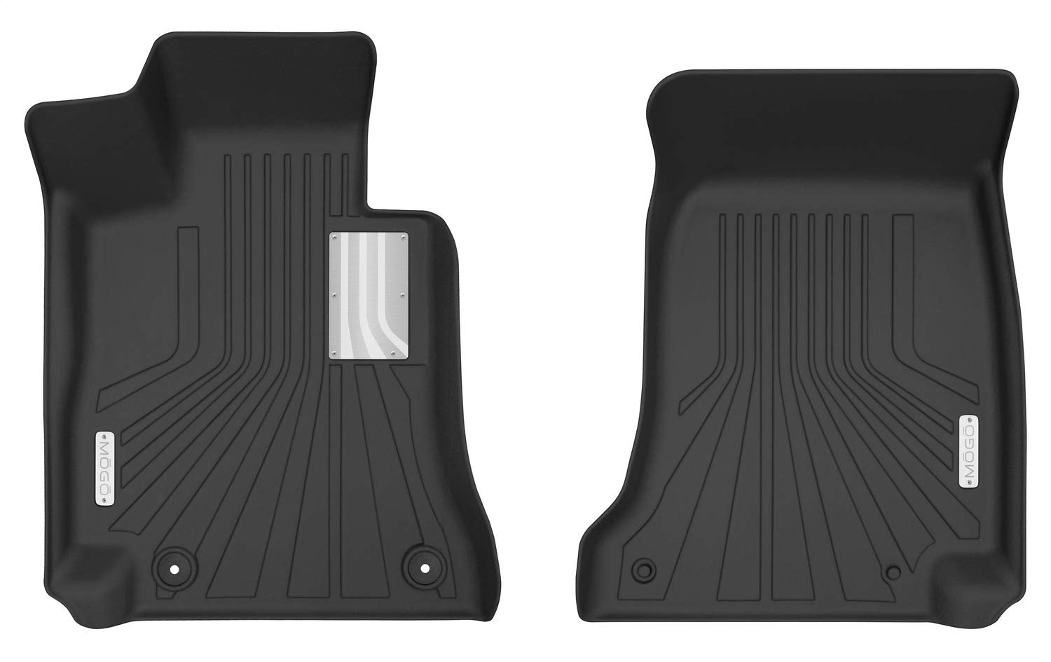 Husky Liners Front MOGO | Floor Liners - Black | 70011 | Fits 2017-2019 Mercedes-Benz E-Class 2 Pcs
