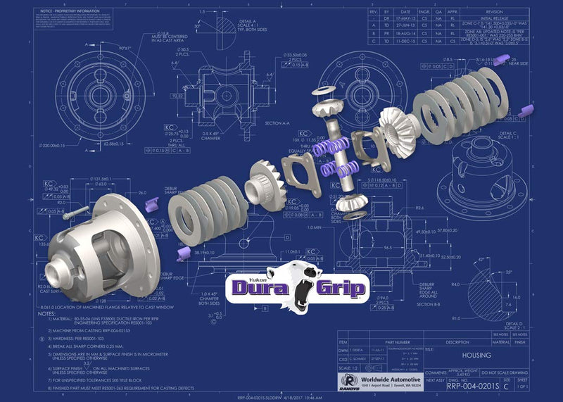Rear Yukon Performance Parts Helical Postraction for GM 8.5"/8.6" 2.73+ 30-Spl