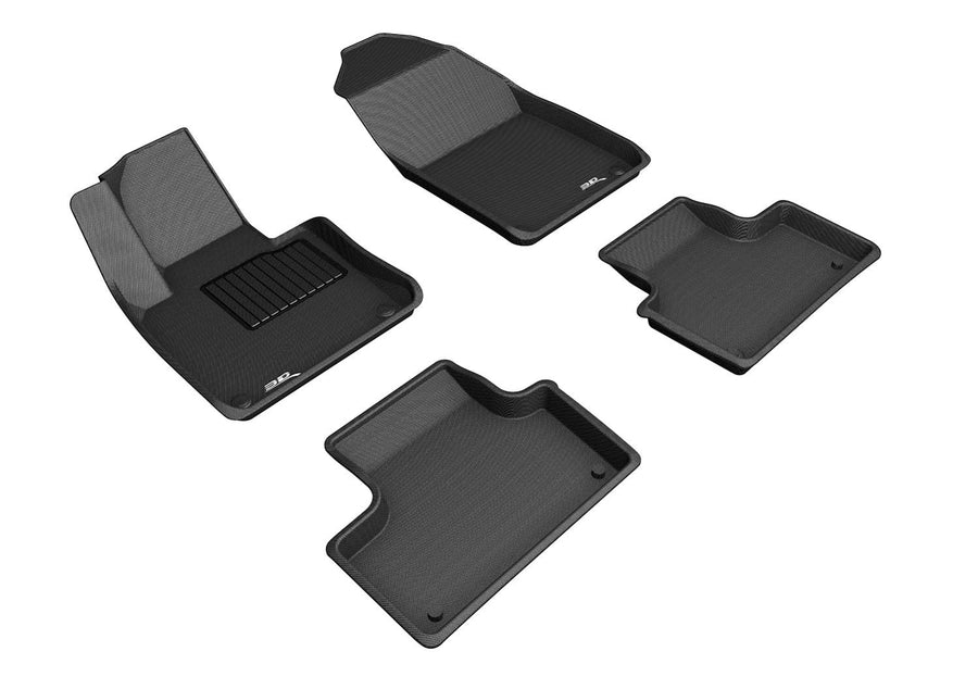 Kagu Floor Mat (Black) 3D MAXpider Custom Fit Compatible with Volvo Xc60 T8 Twin Engine 2018-2026 - Full Set