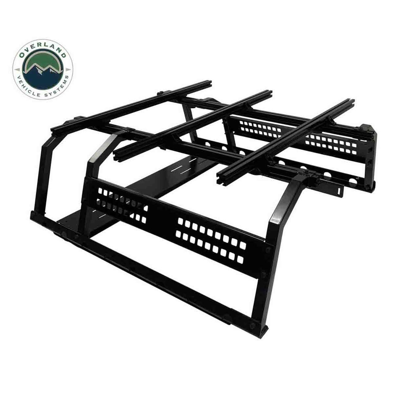 Discovery Rack with Side Cargo Plates - Overland Vehicle Systems, with Front Cargo Tray System Kit Full Size Truck Short Bed Application