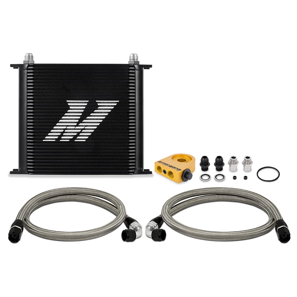 Mishimoto 34-Row Universal Thermostatic Oil Cooler Kit, Black