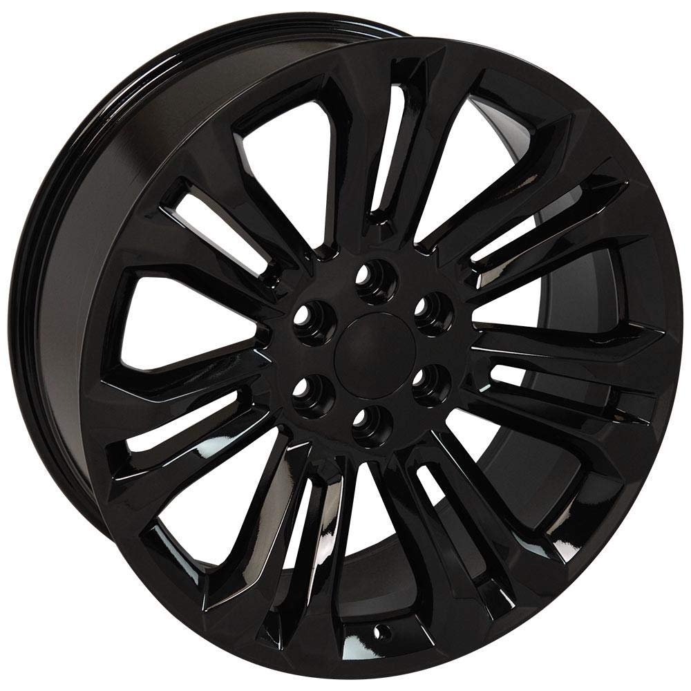 22 Inch OE Wheels Rim Fits Silverado 1500 CV43B Style 6x139.7 22x9 Gloss Black - Hollander 5666 (1)