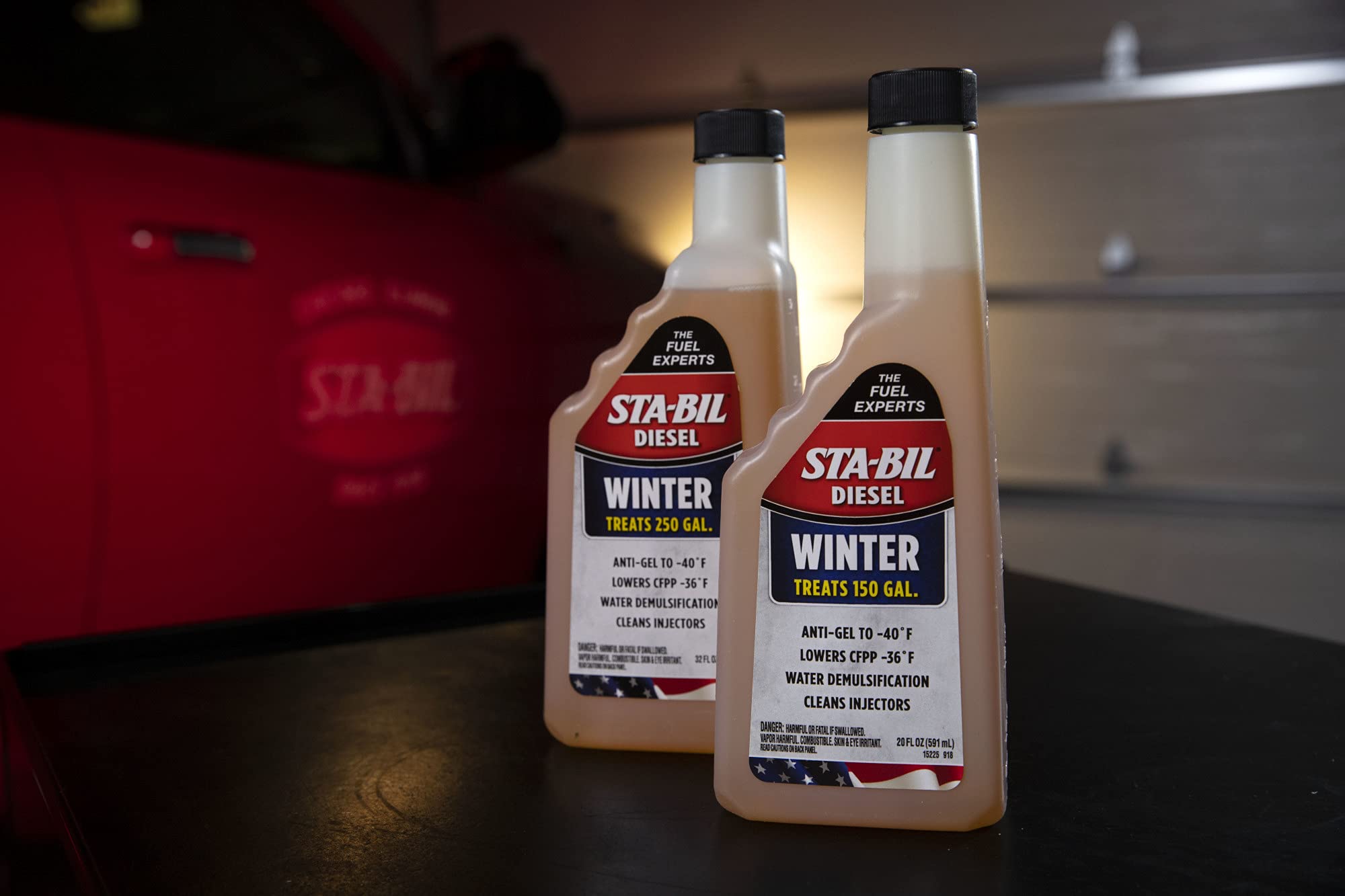 Diesel Winter STA-BIL Anti-Gel - Prevents Fuel Gelling Down to -40 Degrees Fahrenheit - Cleans Injectors - Treats 250 Gallons of Diesel Fuel, 20 fl. oz. (15225),Orange