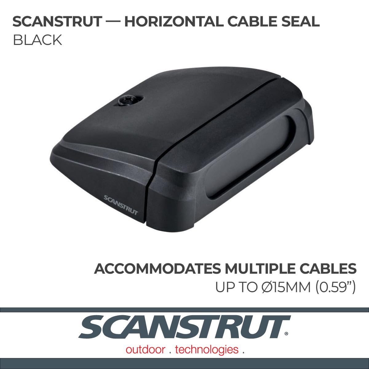 Scanstrut Horizontal DS-H-Multi-BLK Multi Cable Seal – Black