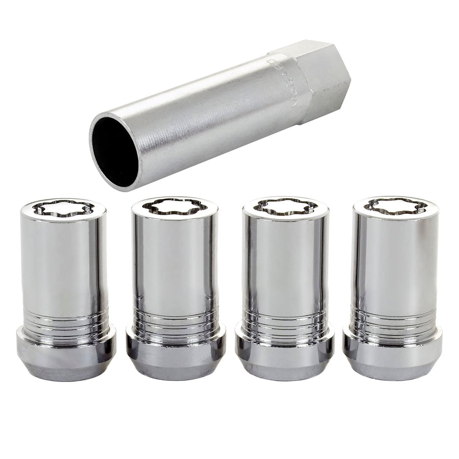 Tuner Style McGard 25115 Chrome (M14 x 1.5 Thread Size) Cone Seat Wheel Lock Set of 4