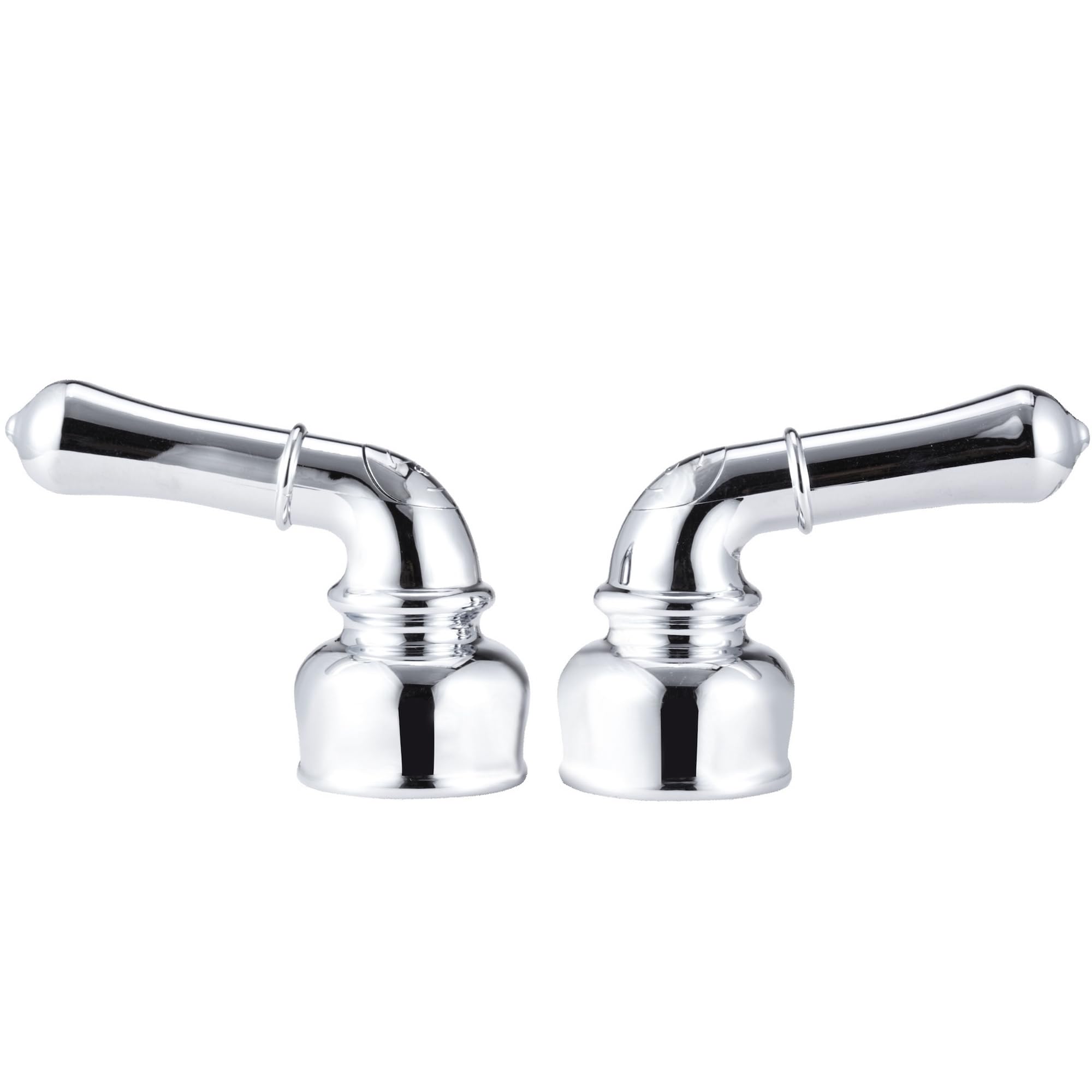 Dura Faucet RV Replacement Hot and Cold Classic Handles DF-RKC-CP - Plastic Handles with Metallic Plating