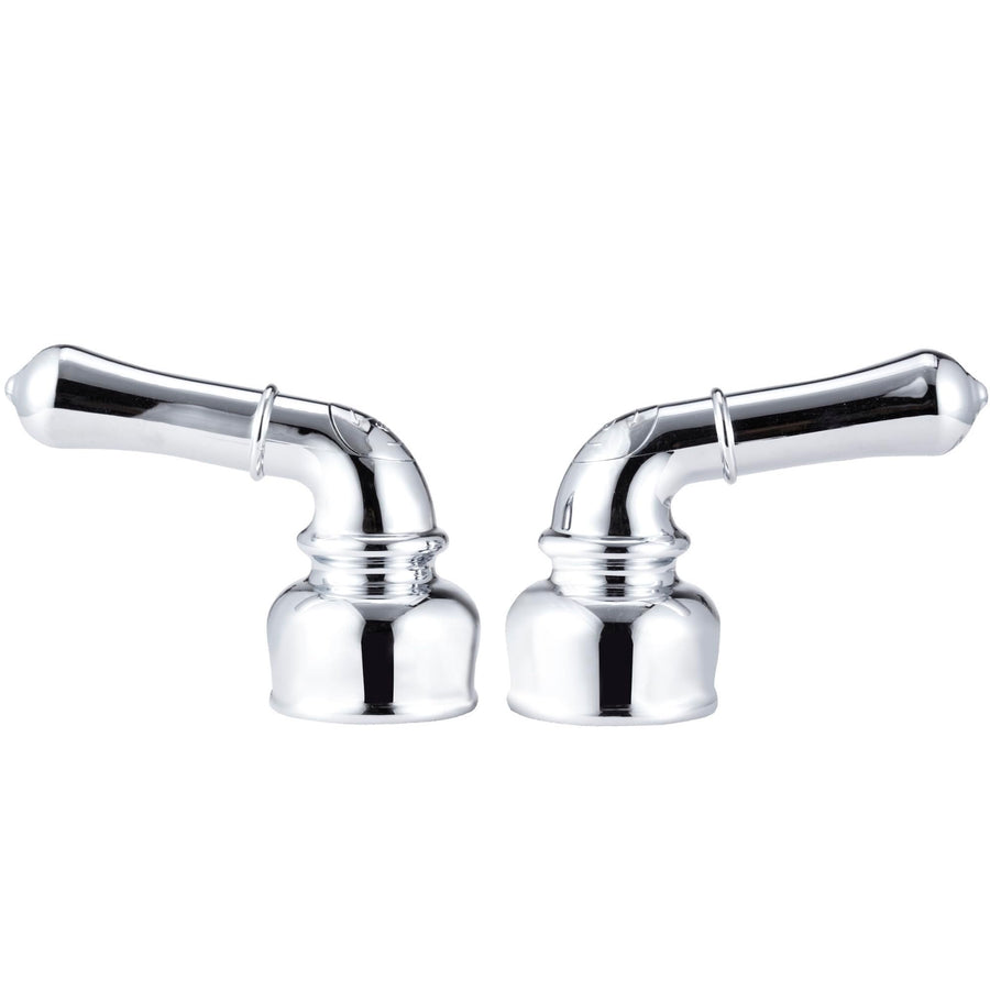Dura Faucet RV Replacement Hot and Cold Classic Handles DF-RKC-CP - Plastic Handles with Metallic Plating
