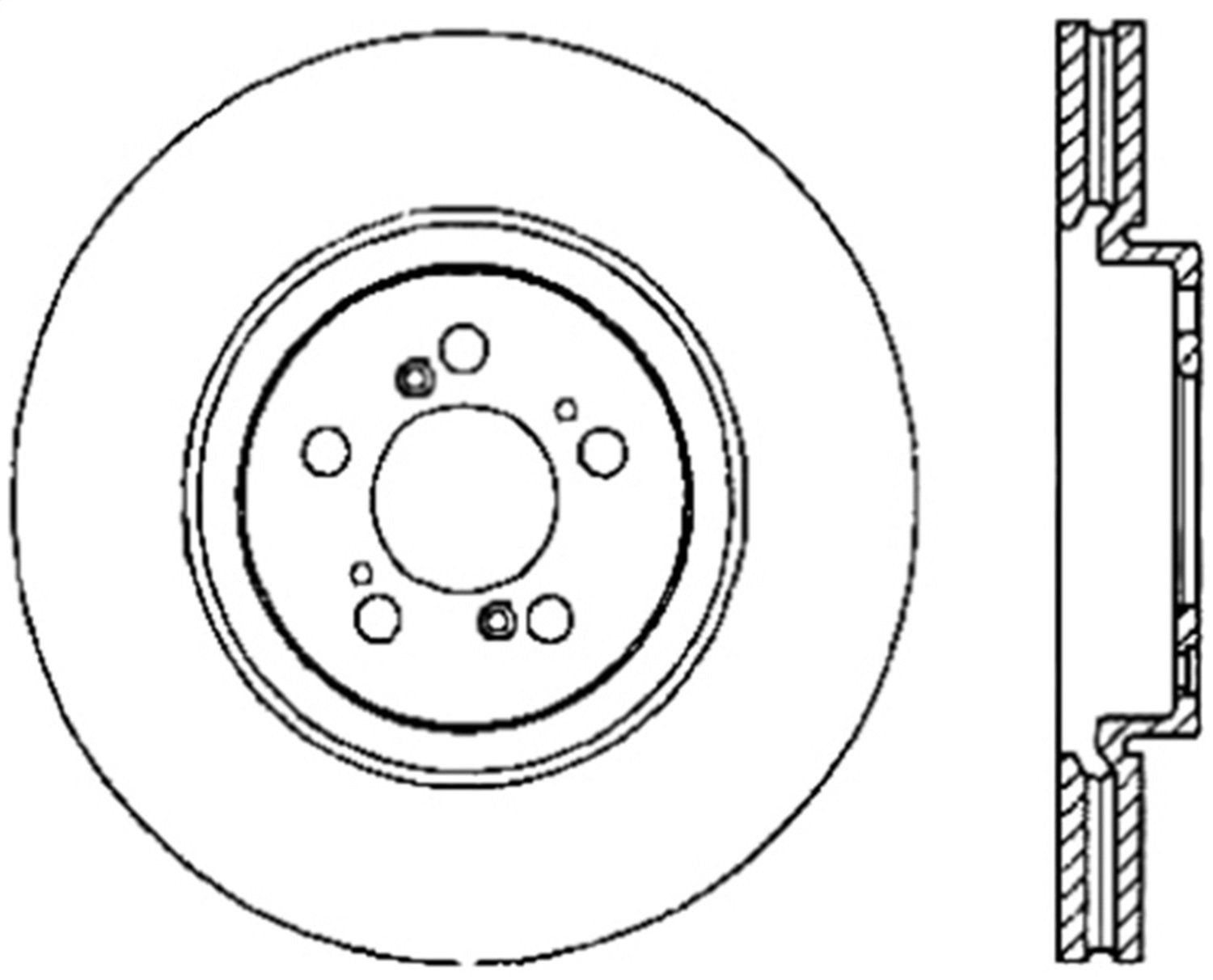 StopTech Sport 128.40044L Cross Drilled Brake Rotor (Rear Left), 1 Pack