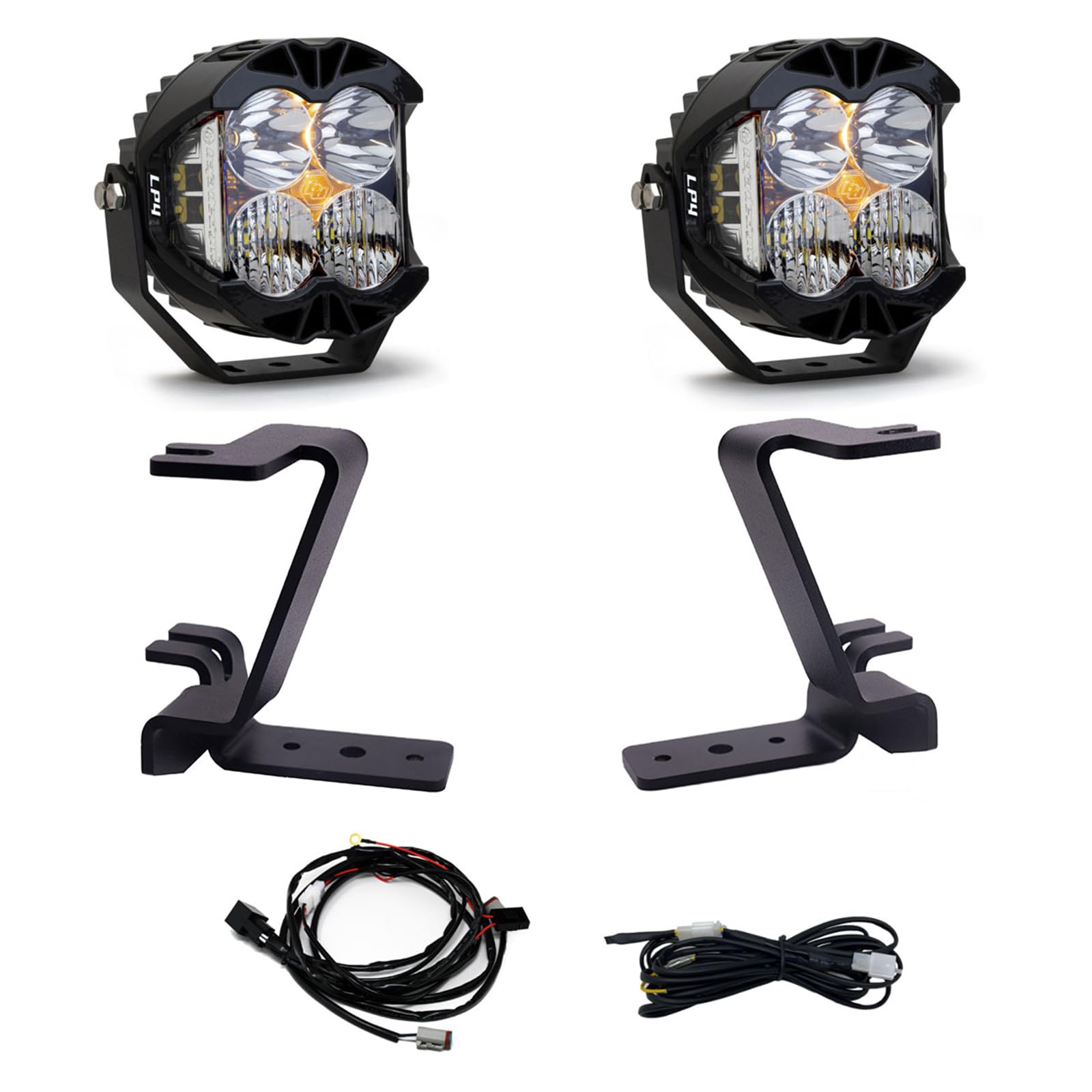 Baja Designs A-Pillar Light Kit LP4 for Ford Super Duty 23-On Truck with 2 Lights, Upfitter Harness and Mounting Accessories