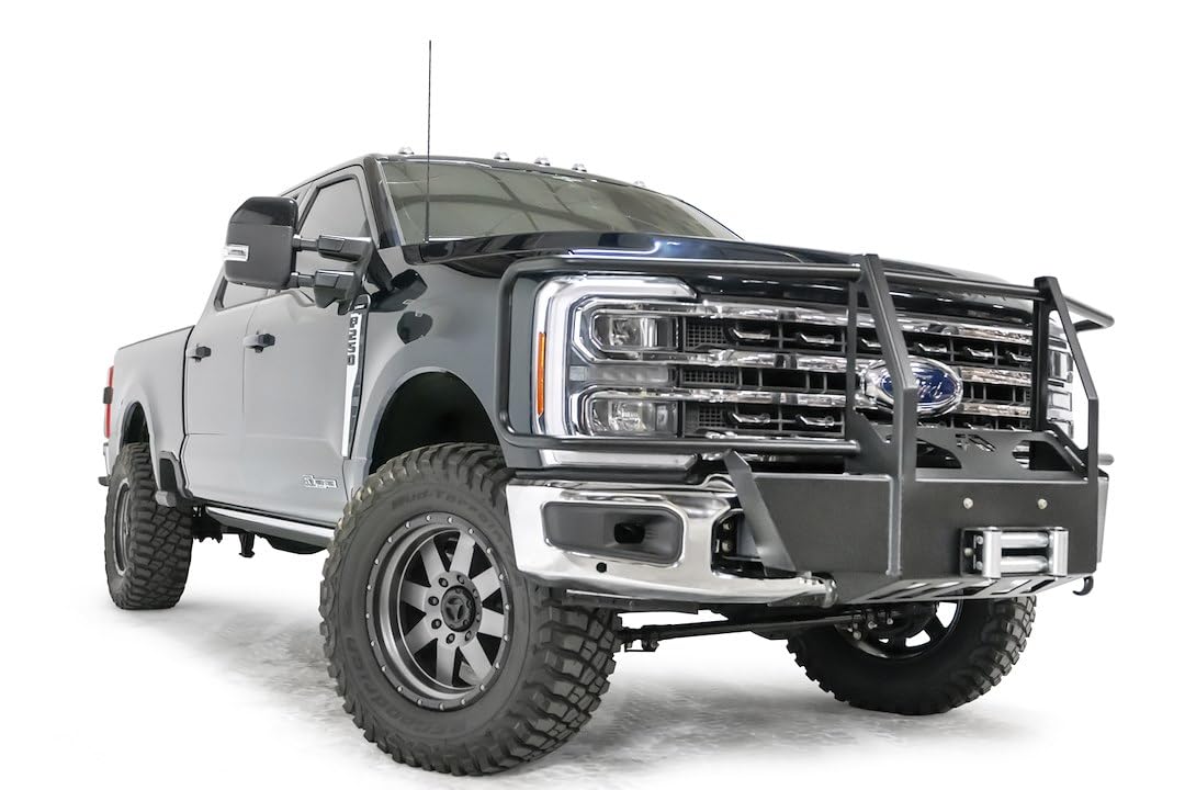 Fab Fours Winch Mount FS23-N5970-1 fits 23-23 Ford F-250 Super Duty - w/Full Grill Guard - Matte Black