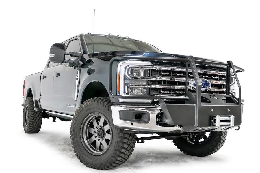Fab Fours Winch Mount FS23-N5970-1 fits 23-23 Ford F-250 Super Duty - w/Full Grill Guard - Matte Black