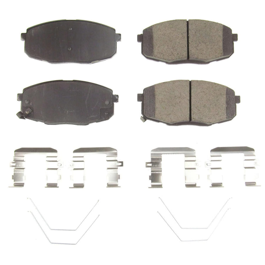Power Stop Brake Kit Front For Hyundai Kona 2018-23 |Kia Forte 2019-23 |Forte5 2020-22 |Seltos 2021-25 - Ceramic Brake Pads With Installation Hardware, 17-2035