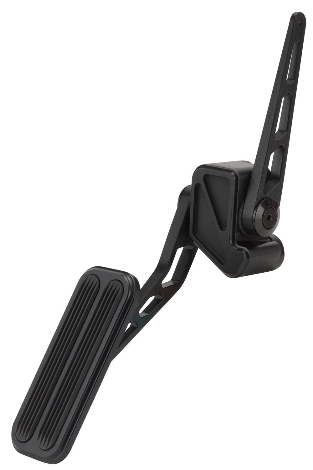 Midnight Series Lokar XBAG-6164 Black Billet Aluminum Throttle Pedal Assembly with Rubber Insert