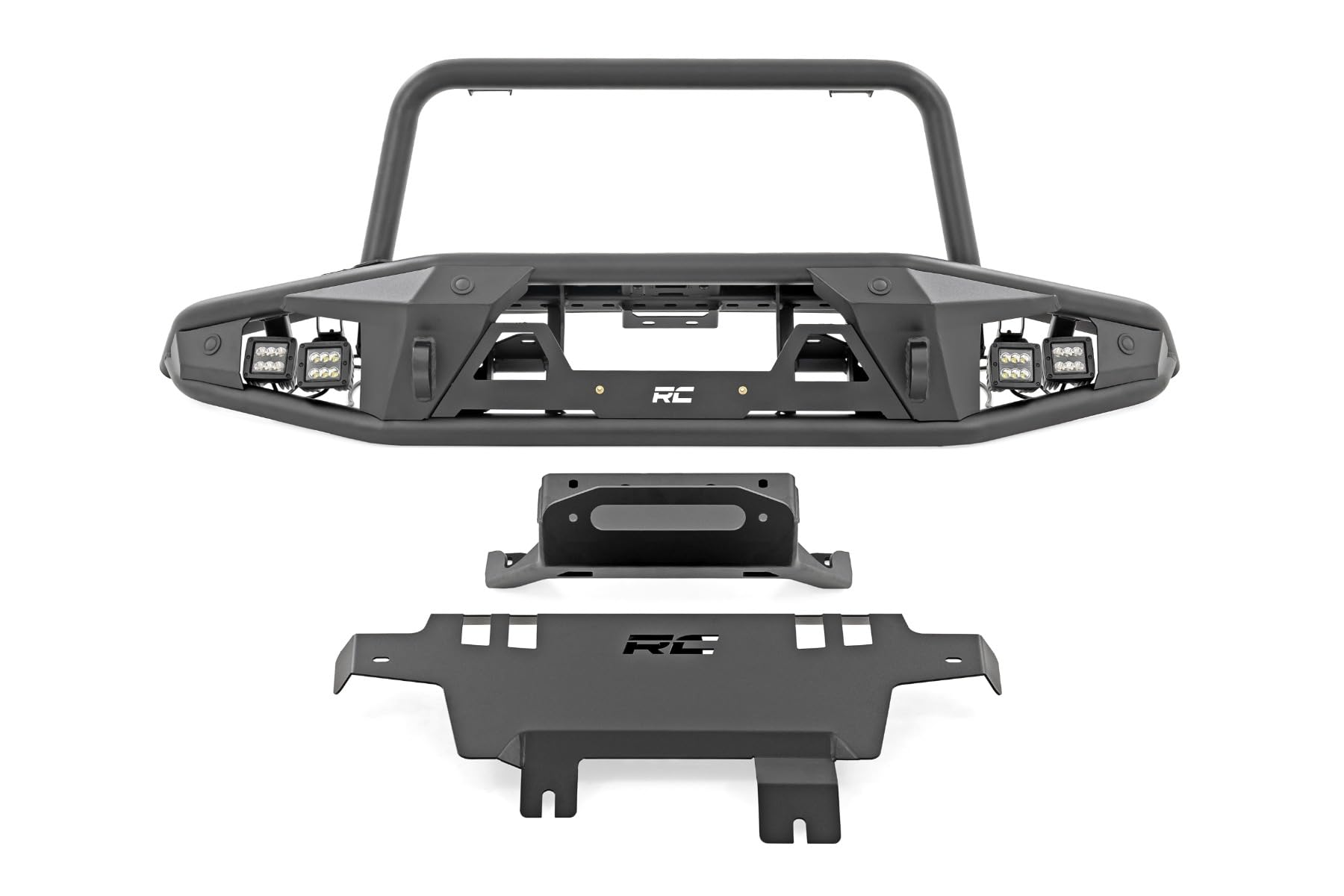 Tubular Rough Country Front Bumper w/Winch Plate for 21-23 Ford Bronco - 51205
