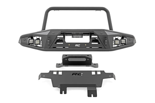 Tubular Rough Country Front Bumper w/Winch Plate for 21-23 Ford Bronco - 51205