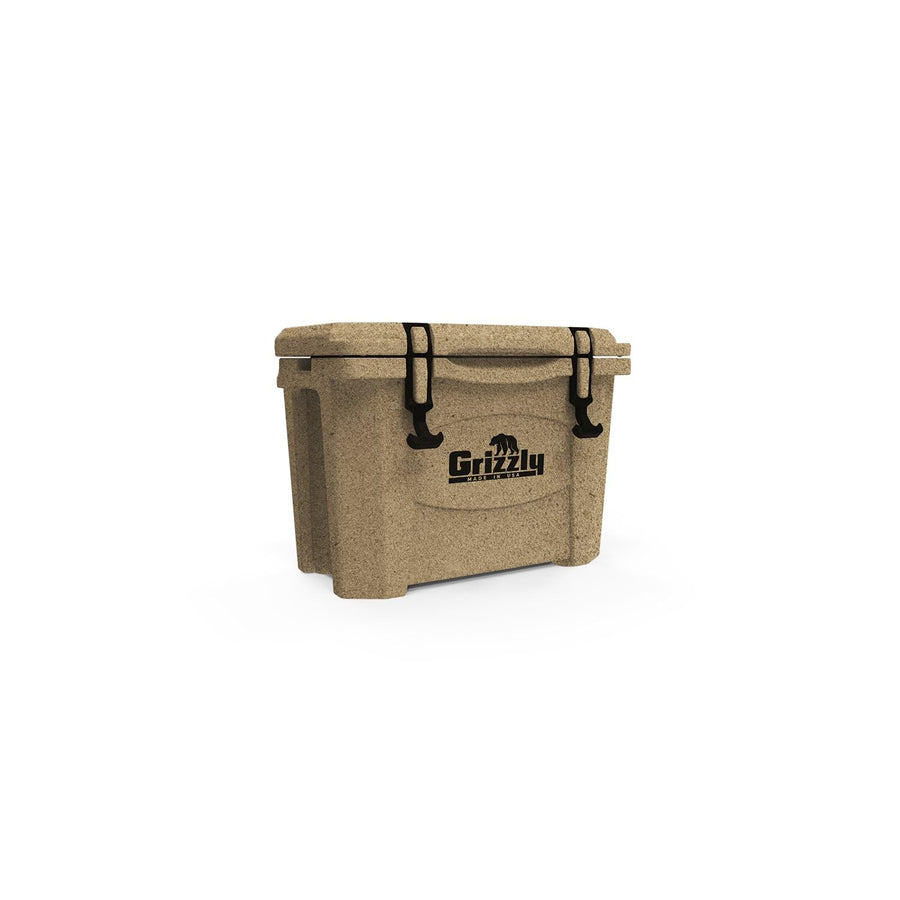 15 Cooler Grizzly | 15 qt Ice Chest Durable Rotomolded Insulated | Made in USA | Warranty for Life | For Beach Boat Camping Fishing Hunting | G15 | Sandstone