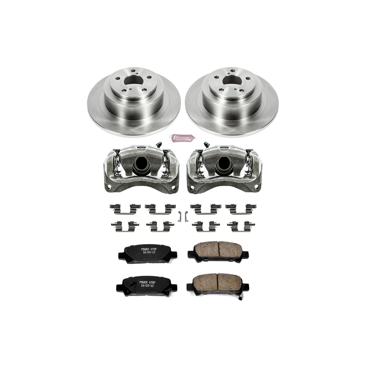 Power Stop KCOE3124 1 - Click OE Replacement Brake Kit with Calipers For Subaru Baja 2003-2006 Subaru Legacy 2000-2004 Subaru Outback 2000-2004 [Vehicle Specific]