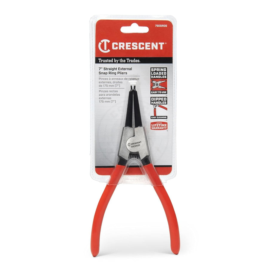 7SESRDG Crescent 7" Straight External Snap Ring Dipped
