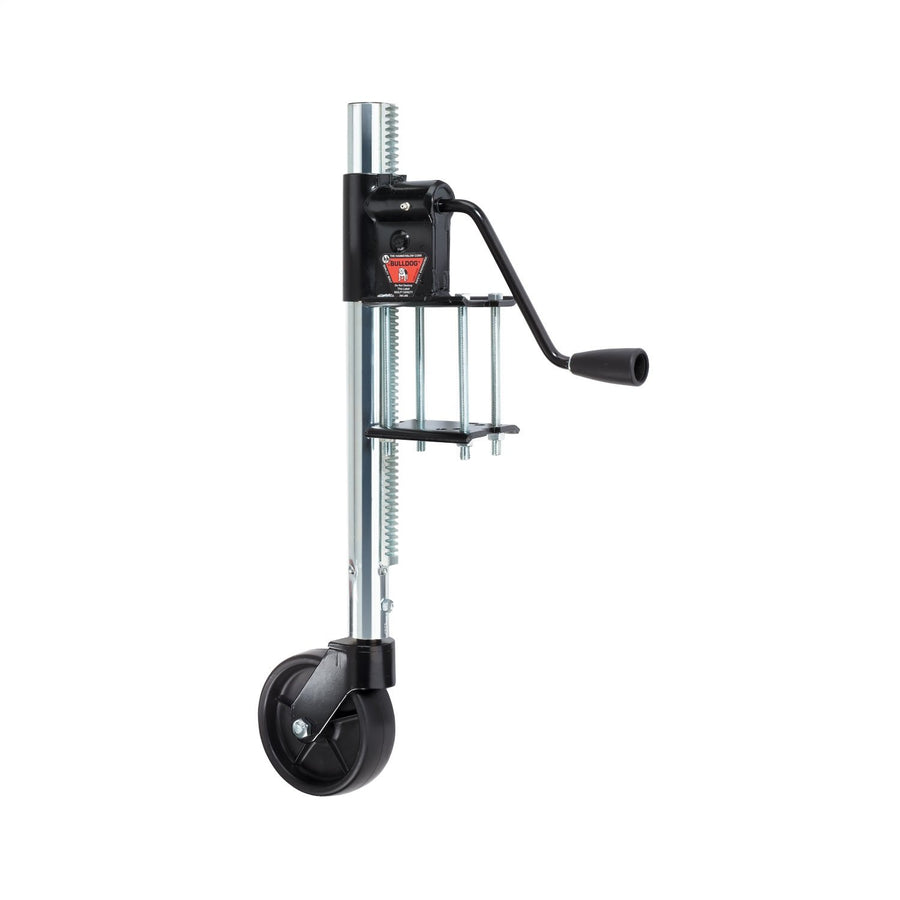 Bulldog Trailer Jack, Reese, 169R, Manual, Caster, 16 in of Travel, 750 lb Capacity, Mounting Bracket Included, Steel, Black Paint, Each