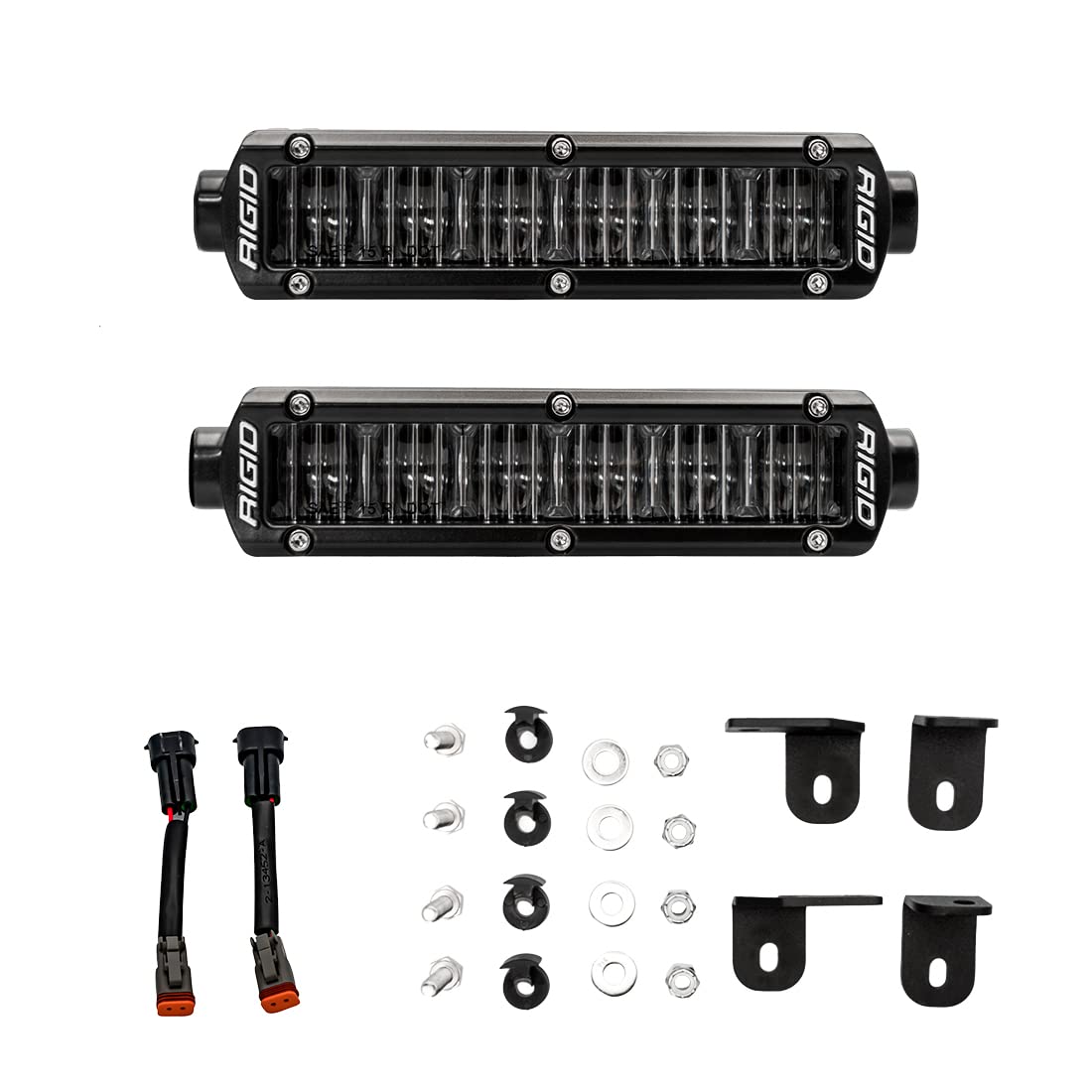 RIGID Fog Light Kit 37202 FITS 2022+ Tundra Includes Pair Of 6" SR (Single Row)-Series SAE (Street Legal) Fog Lights, Set Of Fog Brackets and H11 (PLUG-N-PLAY) Jumpers