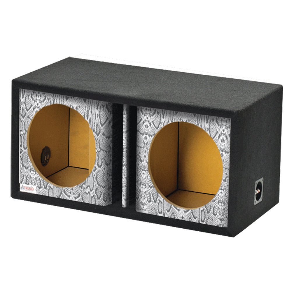Dual Vented Atrend GFX Series Divided Chamber 12" Subwoofer Enclosure (Reptile Style)